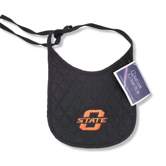 NEW Oklahoma State OSU Quilted Embroidered Baby Bib - Picture 1 of 9